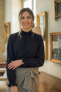 Blusa Isabella Carbón de algodón orgánico